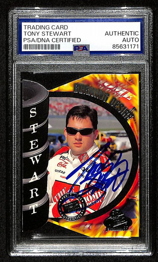 Tony Stewart Signed/Auto 1999 NASCAR Press Pass Card #FD68/6 PSA/DNA 200491