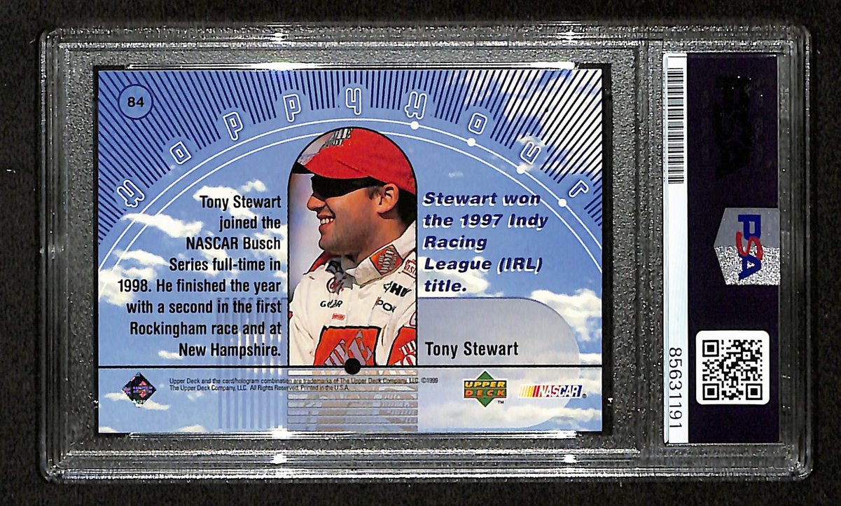 Tony Stewart Signed/Auto 1999 NASCAR Upper Deck Card #84 PSA/DNA 200493