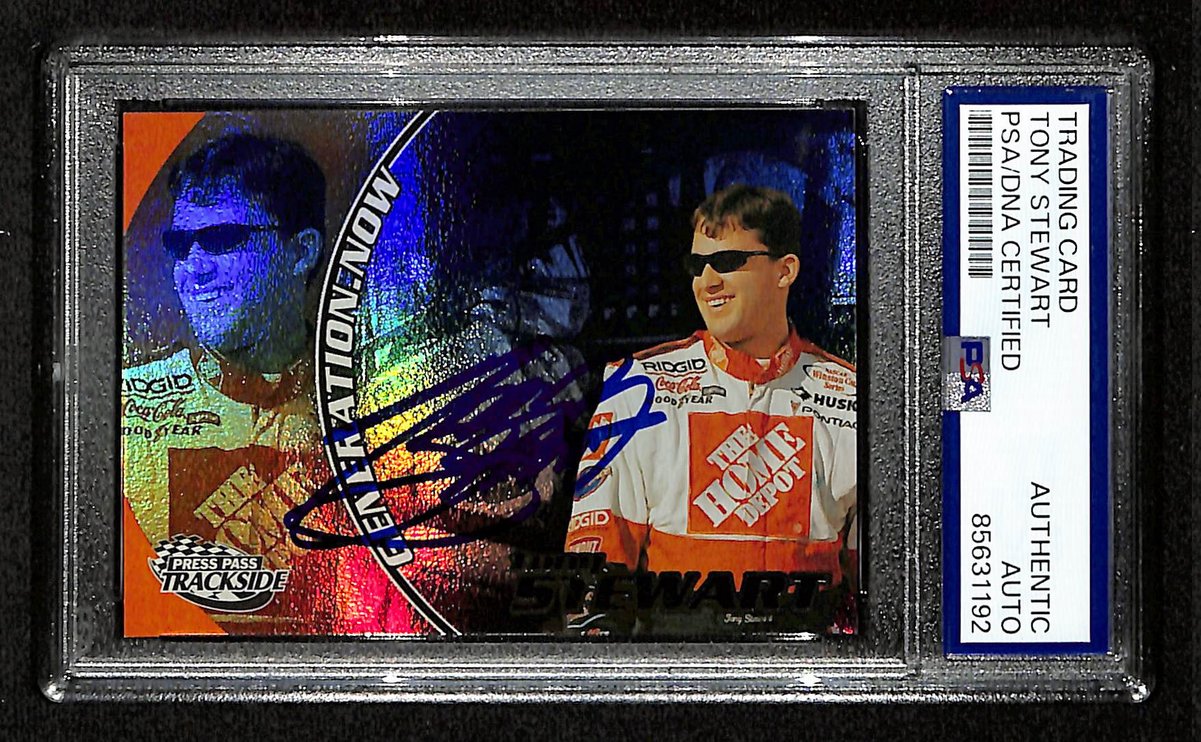 Tony Stewart Signed/Auto 2000 NASCAR Press Pass Card #GN 5/6 PSA/DNA 200494