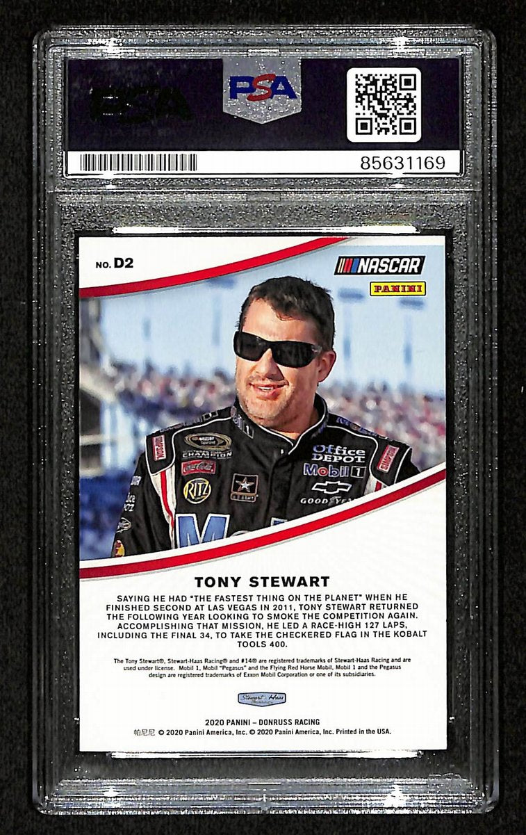 Tony Stewart Signed/Autographed 2020 NASCAR Panini Card #D2 PSA/DNA 200495