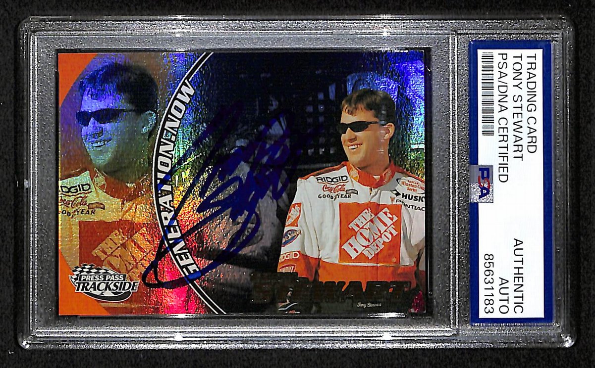 Tony Stewart Signed/Auto 2000 NASCAR Press Pass Card #GN 5/6 PSA/DNA 200496