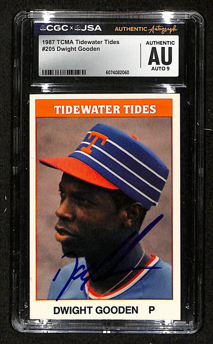 Dwight Gooden Signed/Auto 1987 TCMA Card #30 Tides CGC/JSA MINT 9 199127