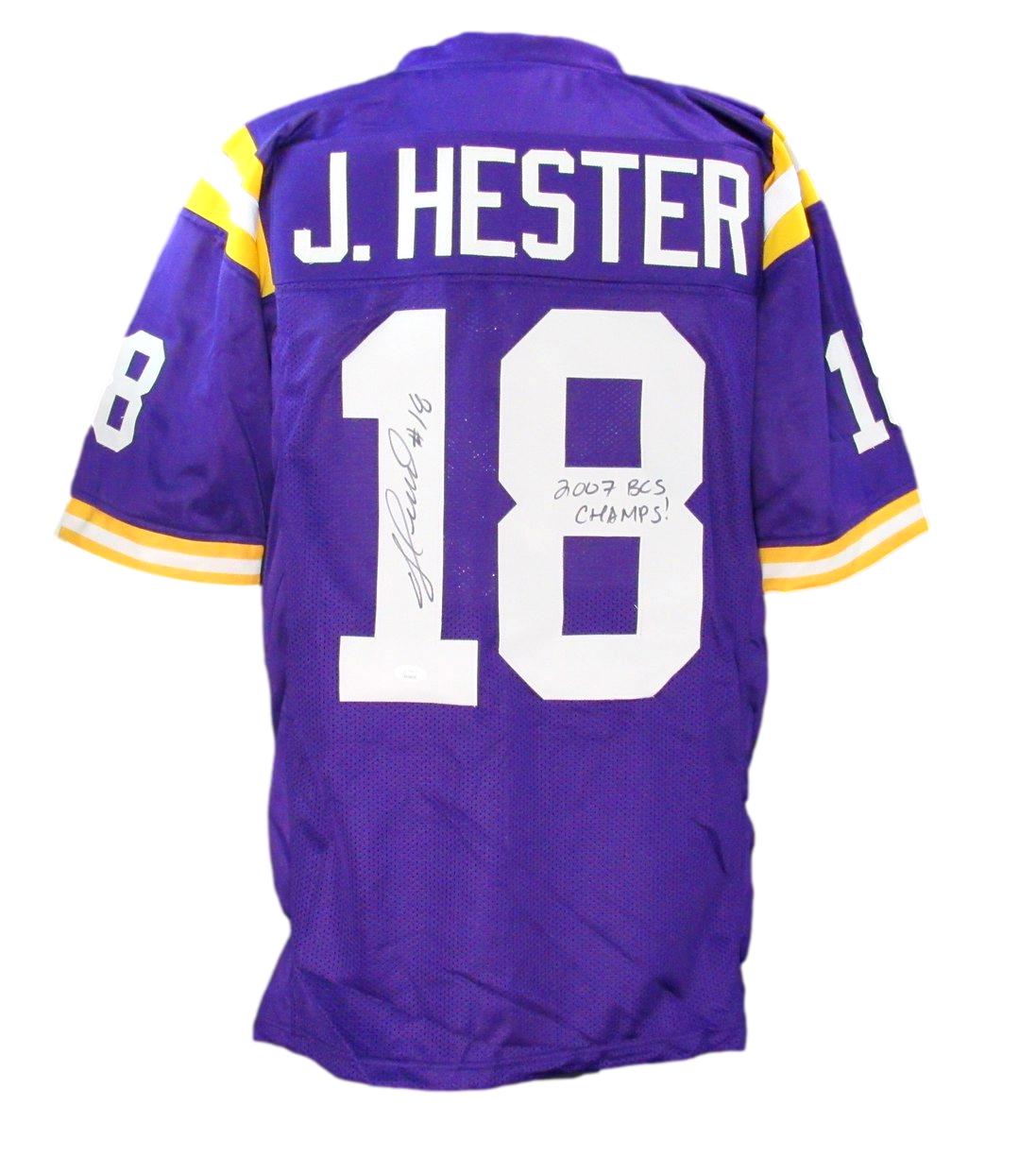 Jacob Hester LSU Signed/Inscribed Custom Football Jersey 200882
