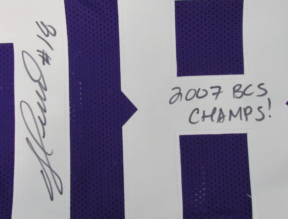Jacob Hester LSU Signed/Inscribed Custom Football Jersey 200882