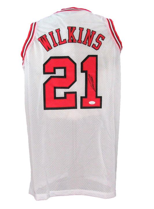Dominique Wilkins Signed/Auto White Custom Basketball Jersey Georgia JSA 200839