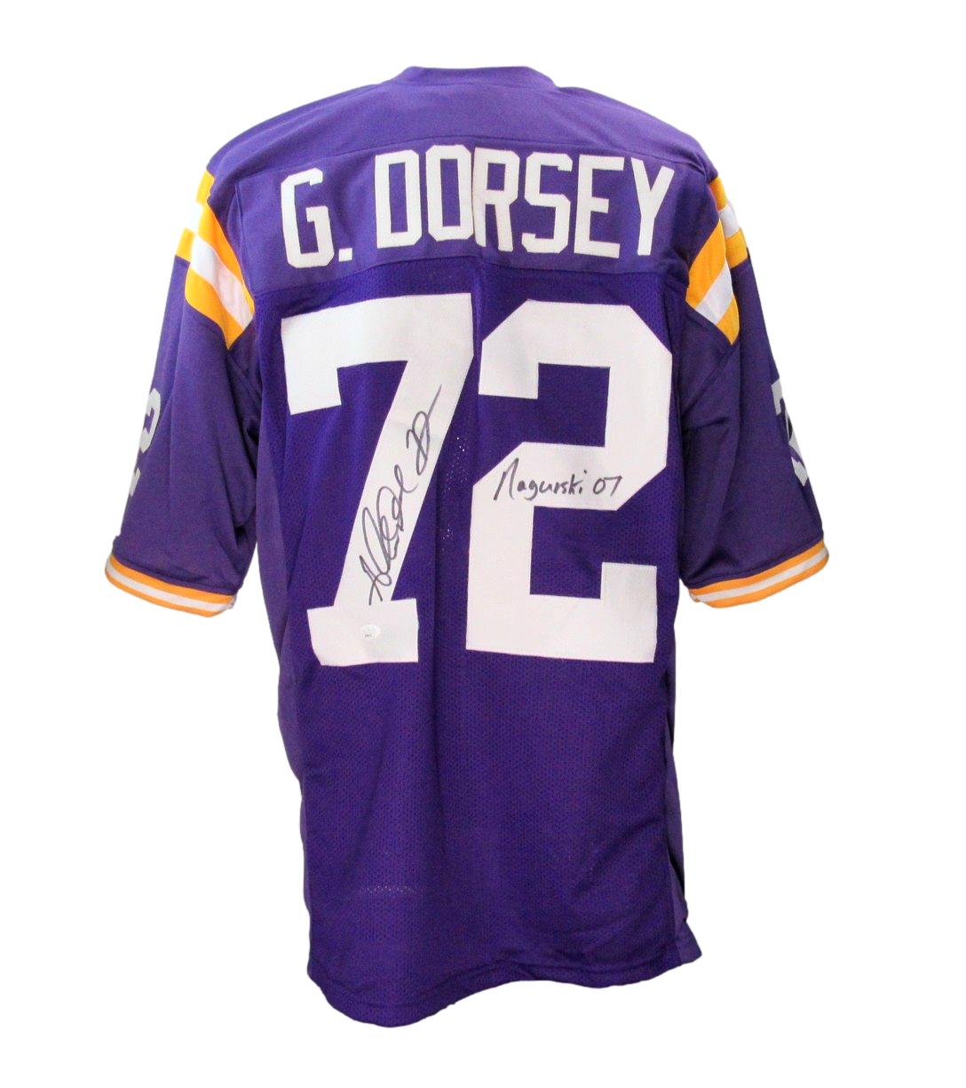 Glenn Dorsey LSU Signed/Inscribed Custom Football Jersey JSA 200836