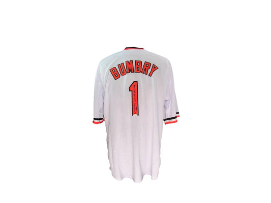 Al Bumbry Signed/Inscribed Custom Baseball Jersey Orioles JSA 200848
