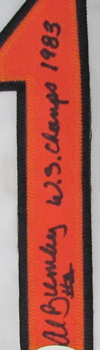 Al Bumbry Signed/Inscribed Custom Baseball Jersey Orioles JSA 200848