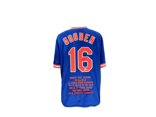 Dwight Doc Gooden Signed/Autographed Custom Baseball Stat Jersey Mets JSA 200848