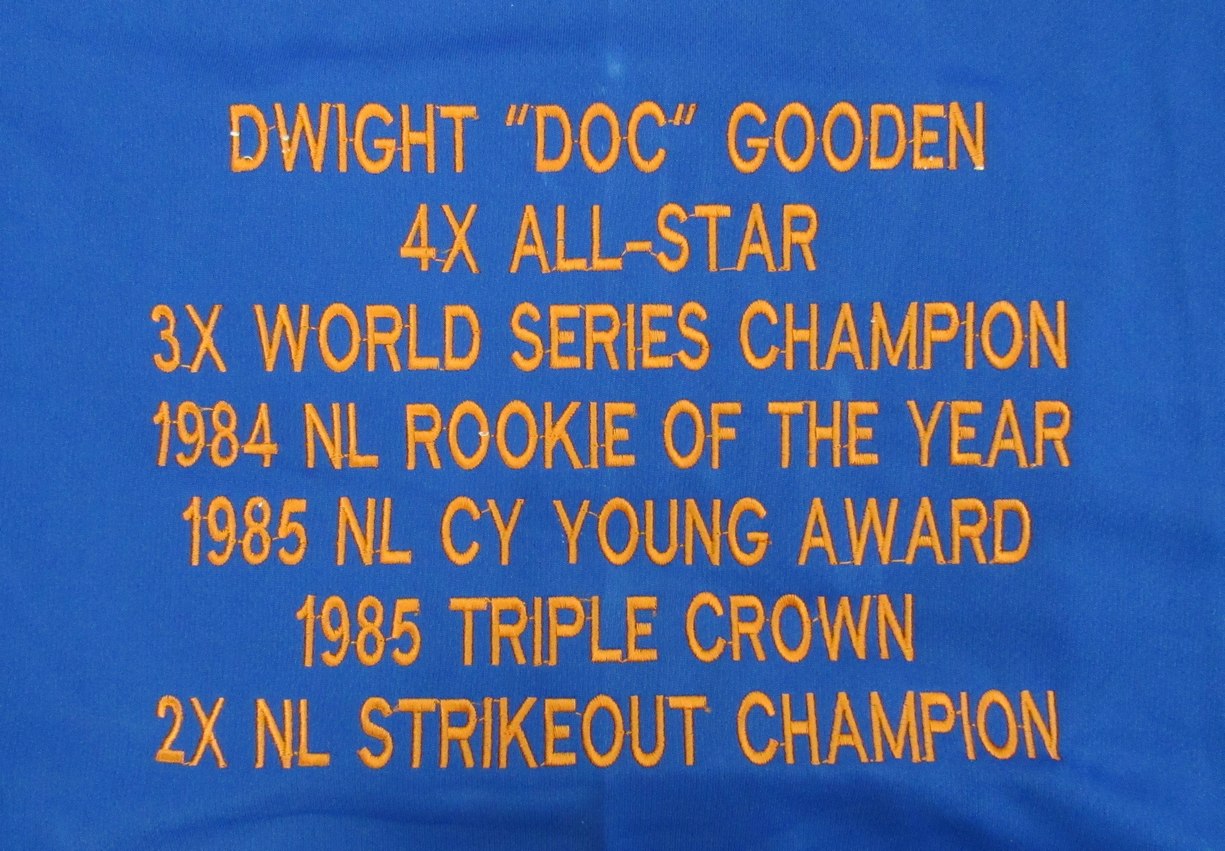 Dwight Doc Gooden Signed/Autographed Custom Baseball Stat Jersey Mets JSA 200848