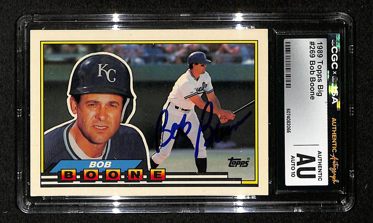 Bob Boone Signed/Autographed 1989 TOPPS Big Card #269 Royals CGC/JSA 199089