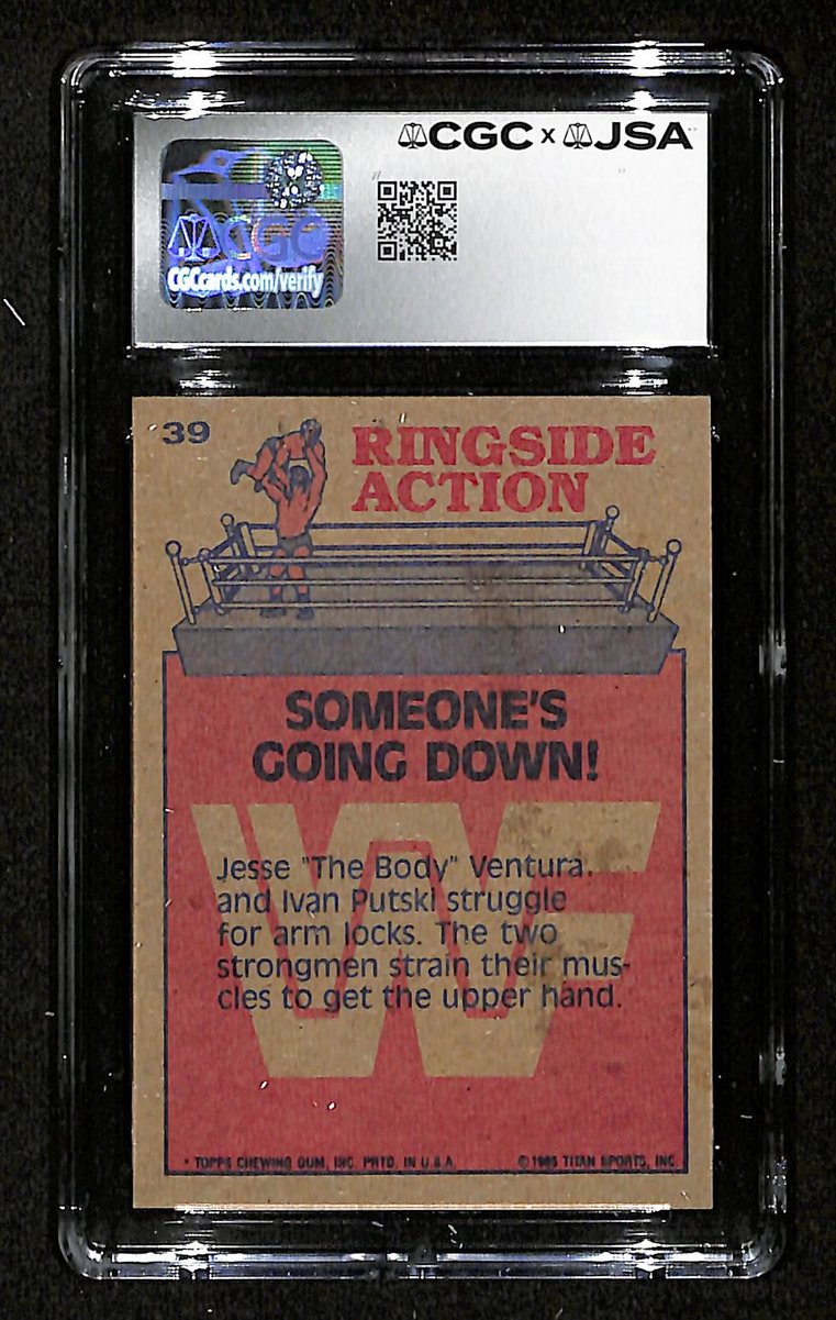 Ivan Putski Signed/Autographed 1985 TOPPS WWF Card #39 CGC/JSA 199091