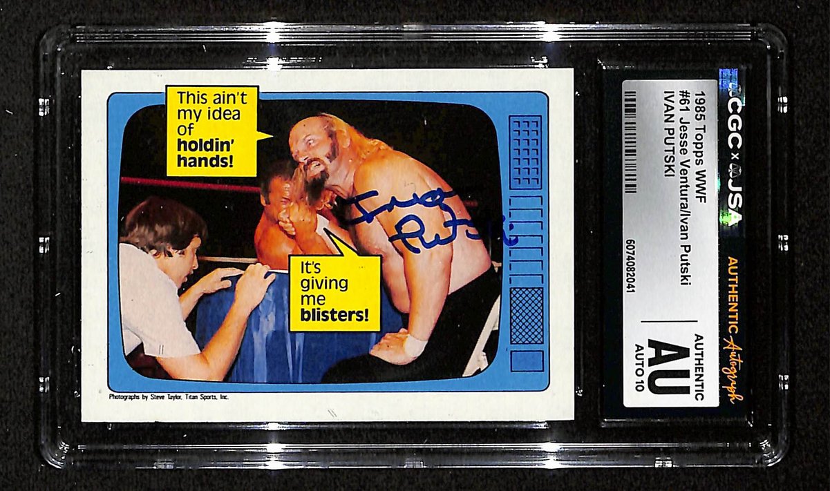 Ivan Putski Signed/Autographed 1985 TOPPS WWF Card #61 CGC/JSA 199092