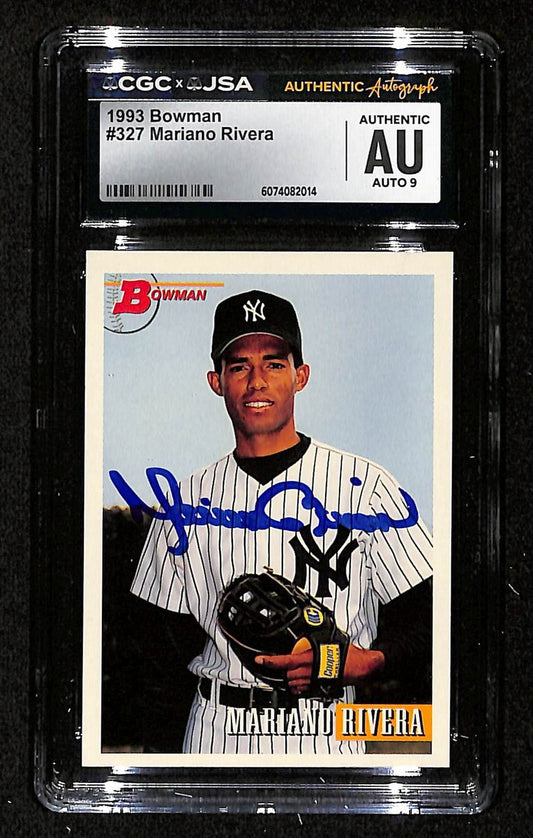 Mariano Rivera Signed/Auto 1993 Bowman Card #327 Yankees CGC/JSA 199097