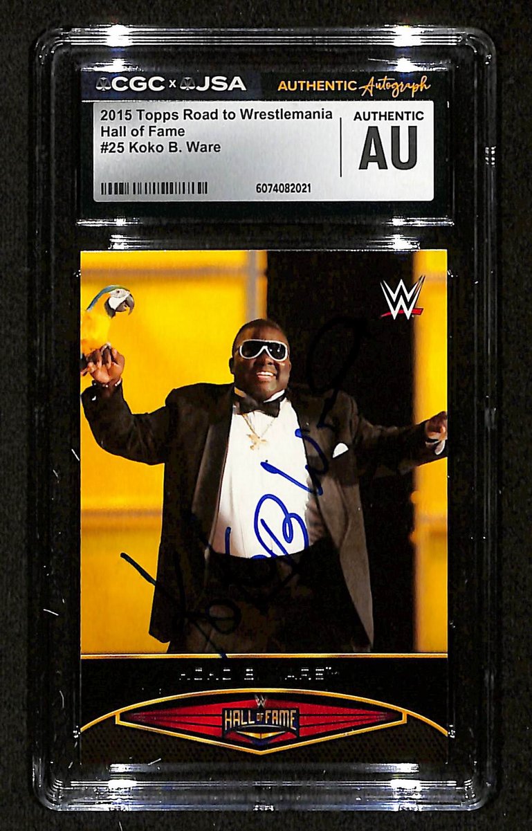 Koko B. Ware Signed/Auto 2015 TOPPS WWE Card #25 CGC/JSA 199108