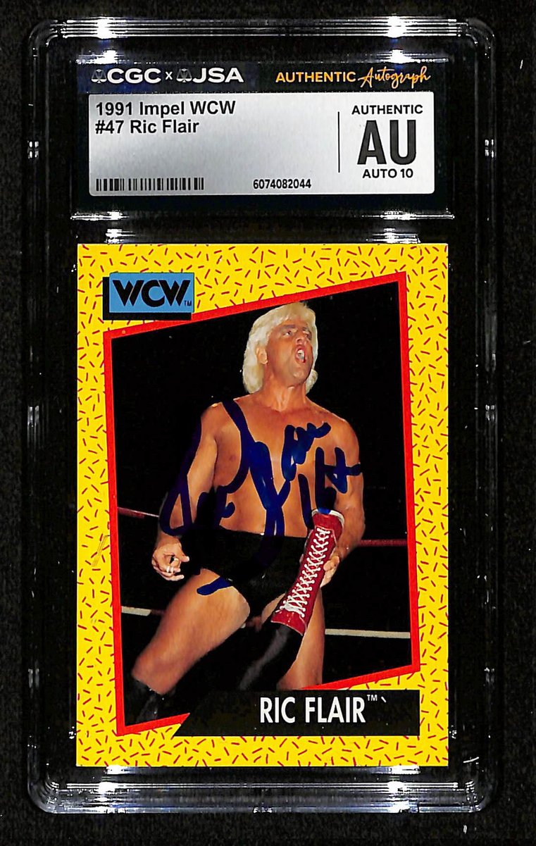 Ric Flair Signed/Auto 1991 Impel WCW Card #47 CGC/JSA GEM MINT 10 199112