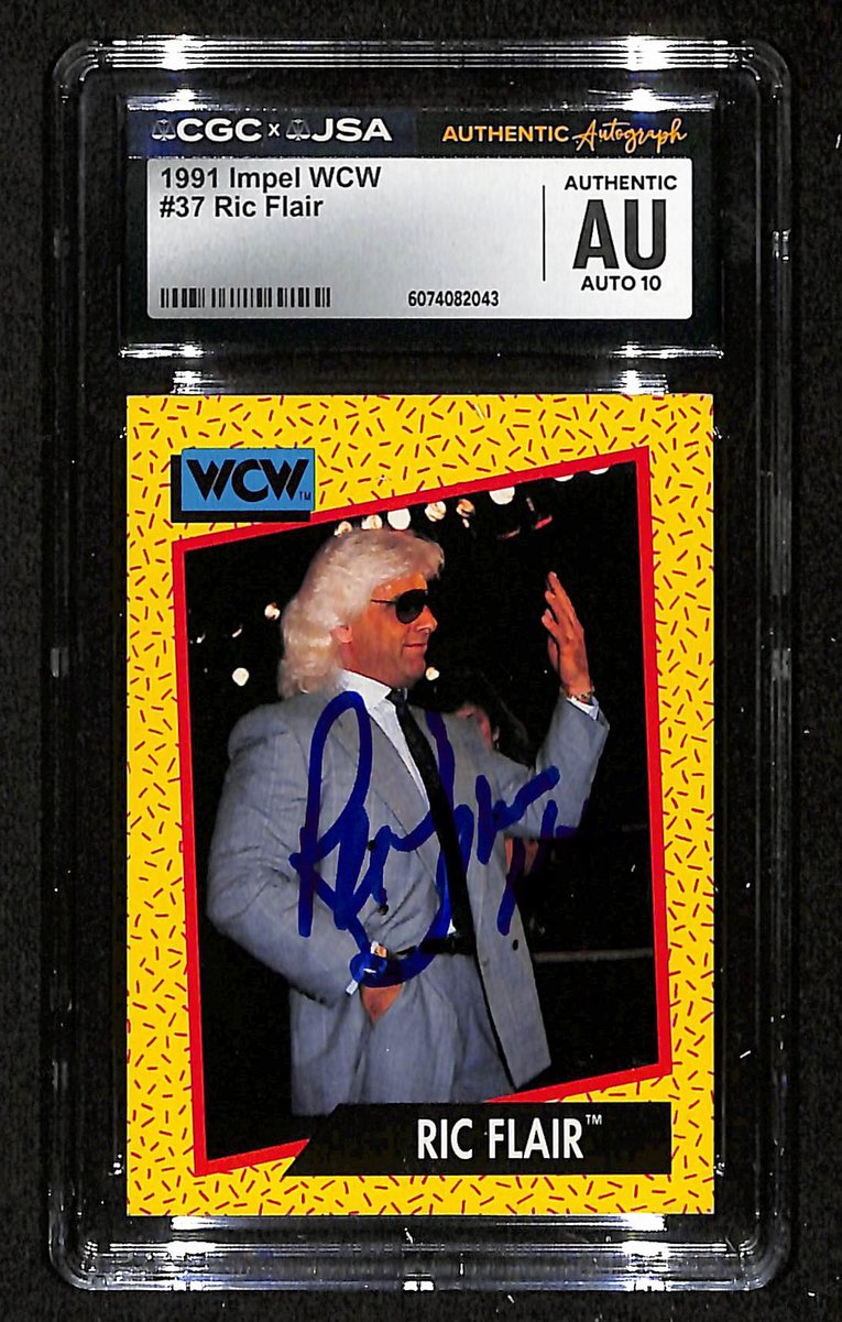 Ric Flair Signed/Auto 1991 Impel WCW Card #37 CGC/JSA GEM MINT 10 199116