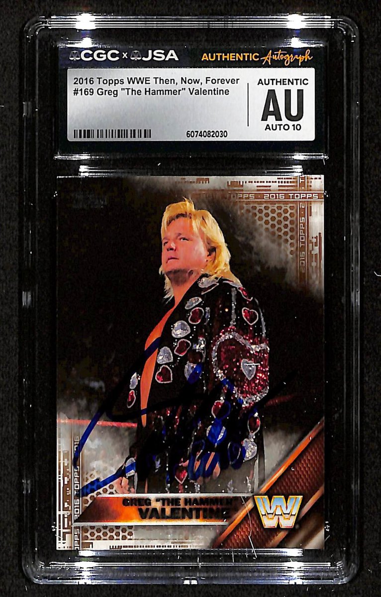 Greg Valentine Signed/Autographed 2016 TOPPS WWE Card #169 CGC/JSA 199119