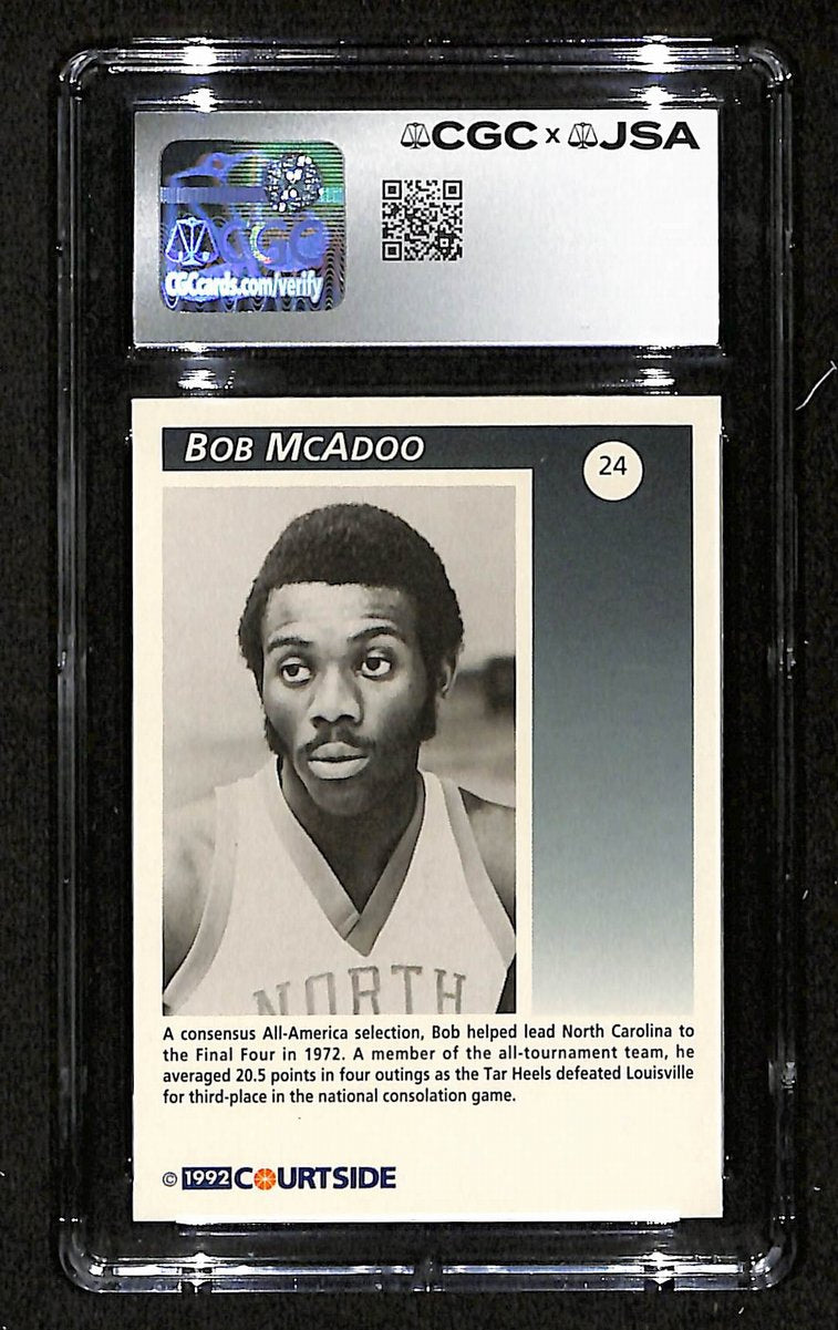 Bob McAdoo HOF Signed 1992-93-73 Courtside Card #24 North Carolina CGC/JSA 2