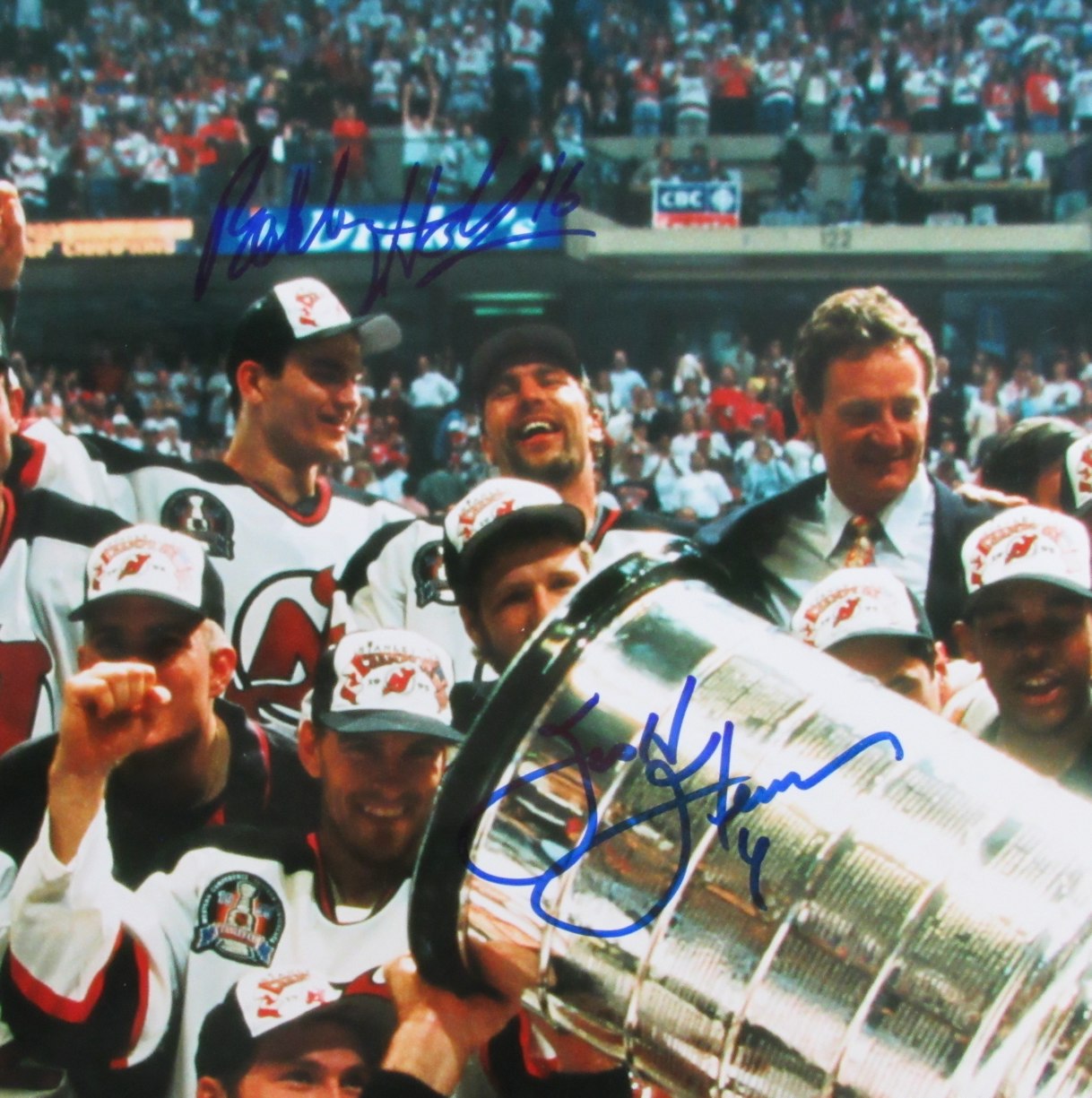 2002-03 New Jersey Devils Stars Multi-Signed by (6) 16x20 Photo PSA 192300