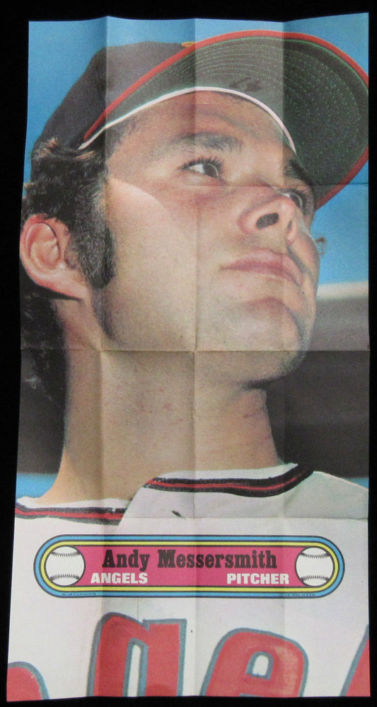 1972 Topps Baseball Poster #18 Andy Messersmith Angels Rare Vintage 200148