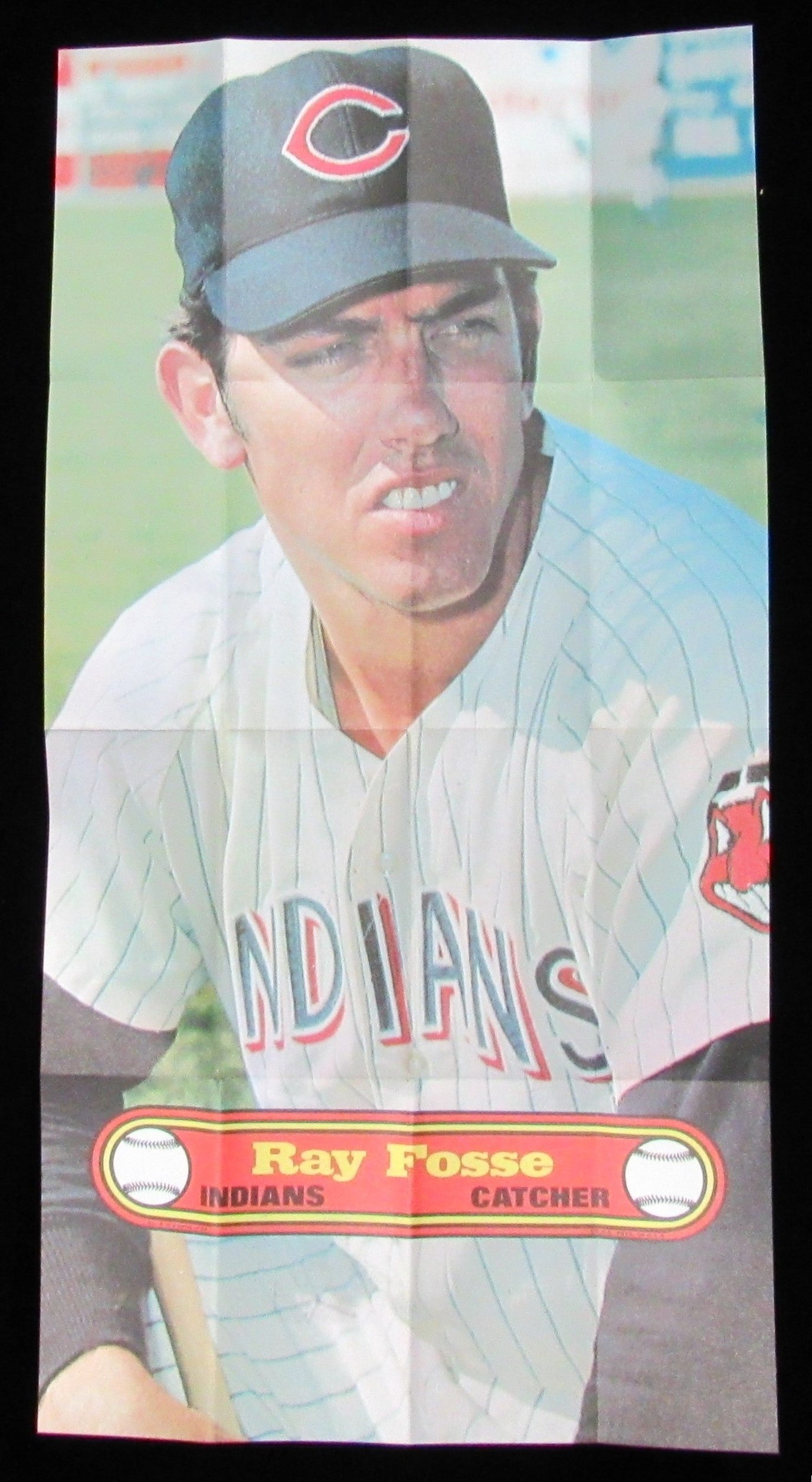 1972 Topps Baseball Poster #4 Ray Fosse Cleveland Indians Rare Vintage 200157