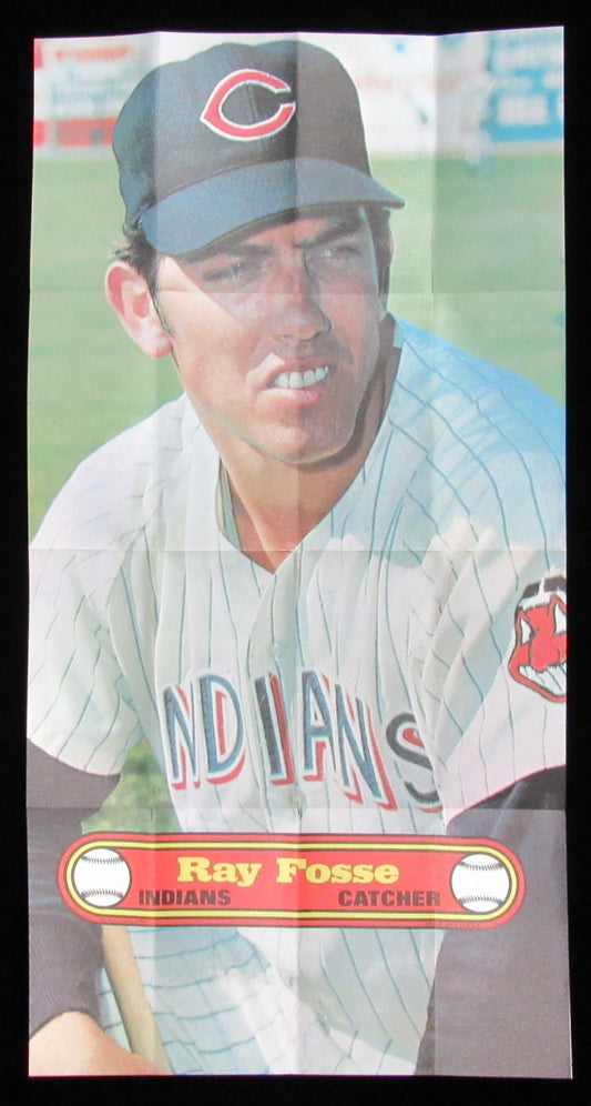 1972 Topps Baseball Poster #4 Ray Fosse Cleveland Indians Rare Vintage 200158