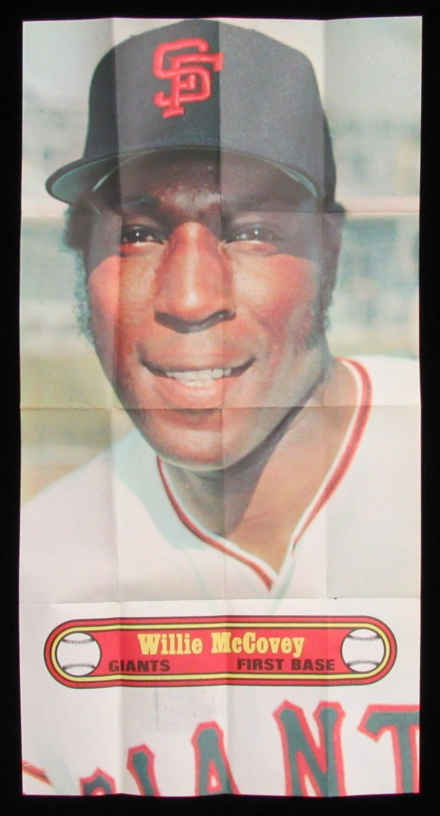 1972 Topps Baseball Poster #24 Willie McCovey HOF Giants Rare Vintage 200165