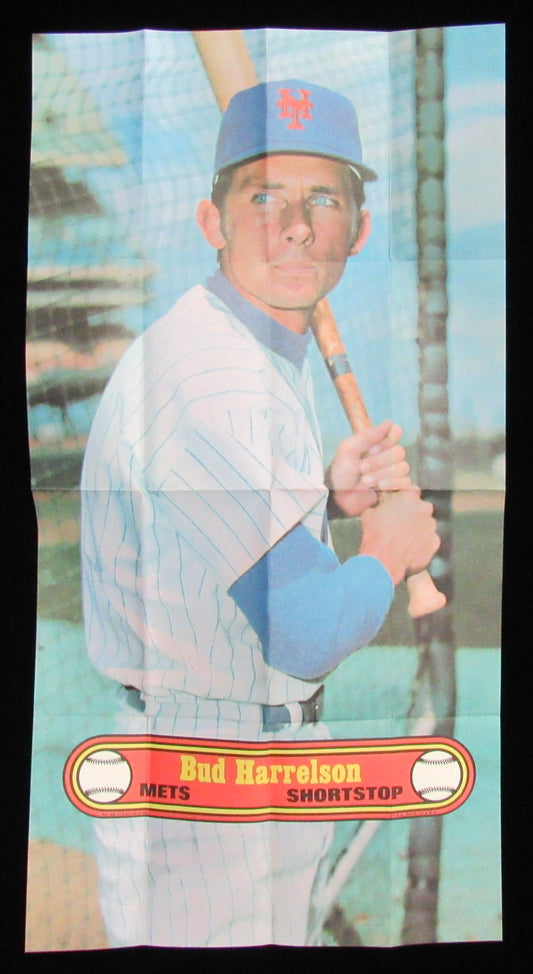 1972 Topps Baseball Poster #22 Bud Harrelson New York Mets Rare Vintage 200169