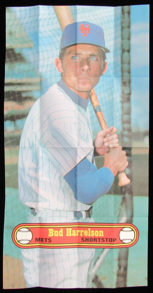 1972 Topps Baseball Poster #22 Bud Harrelson New York Mets Rare Vintage 200170