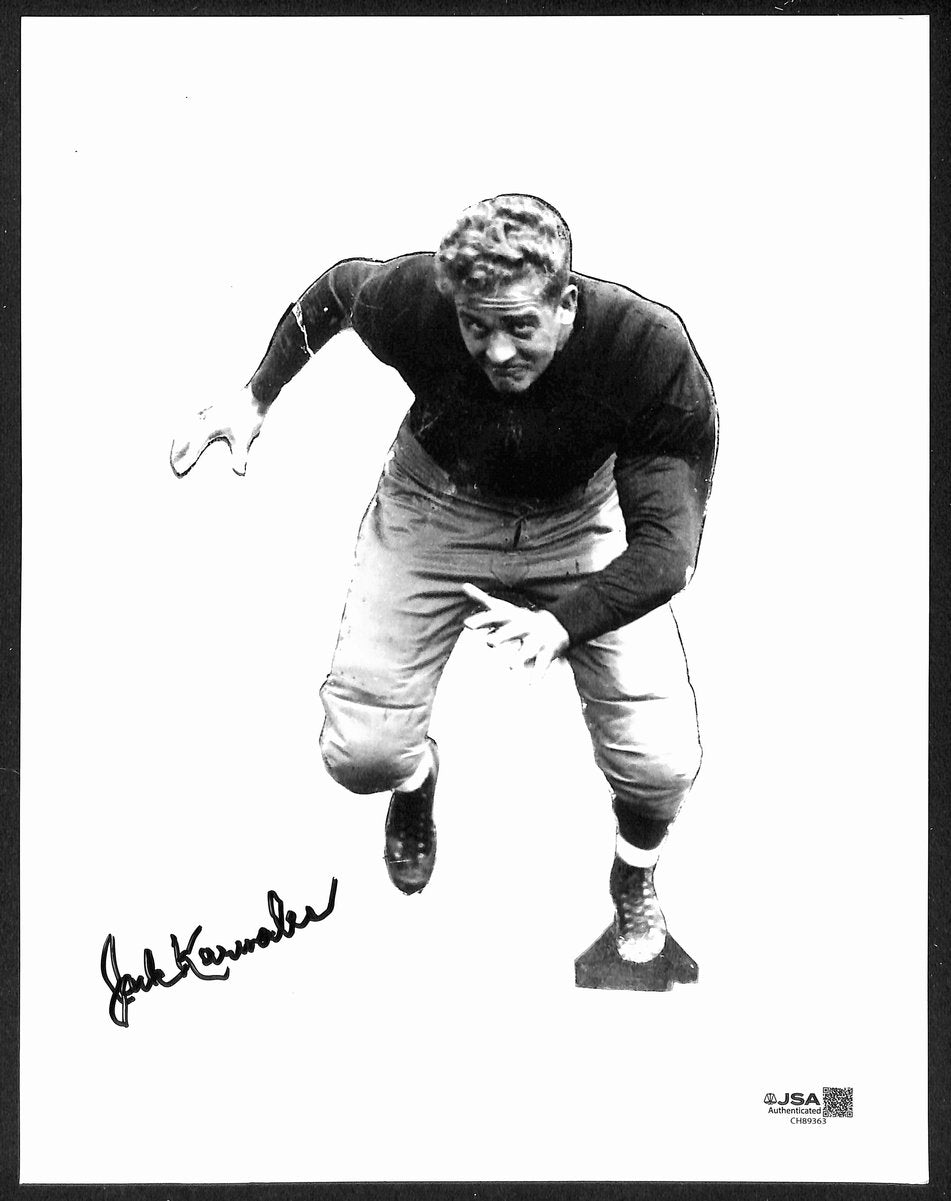 Jack Karwales Signed/Autograph 8x10 Photo Michigan/Chicago Cardinals JSA 200525