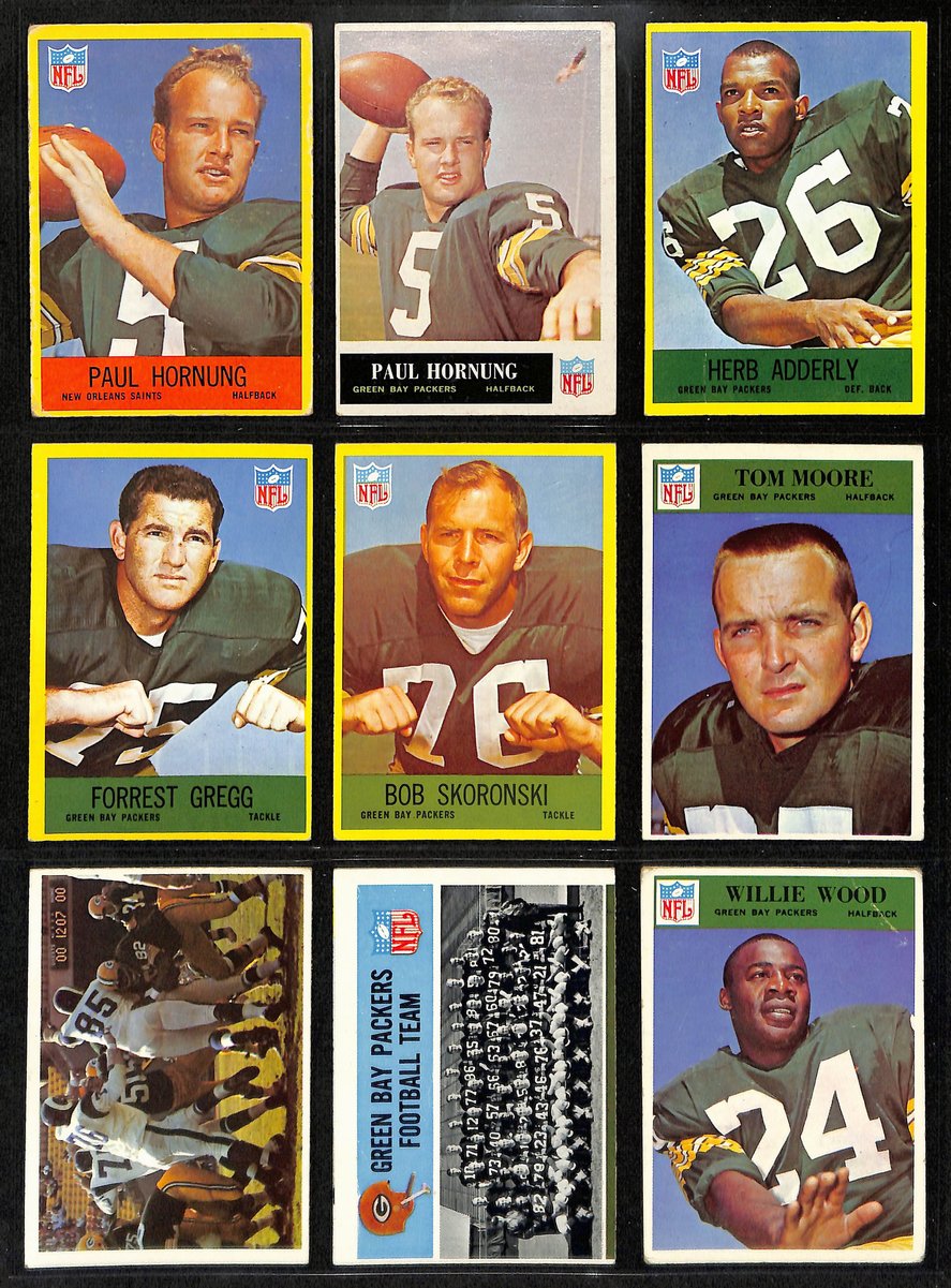 1960s Green Bay Packers Lot of 49 Philadelphia Football Cards 200583