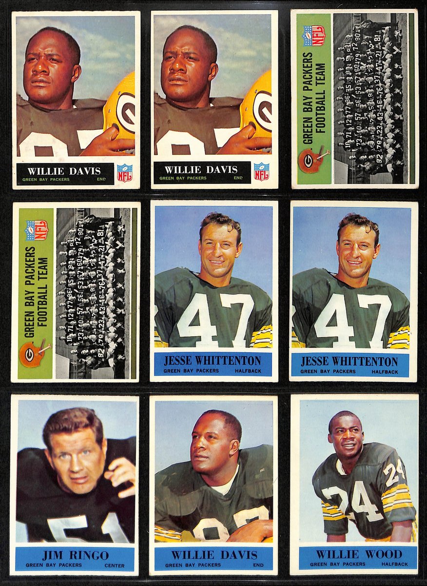 1960s Green Bay Packers Lot of 49 Philadelphia Football Cards 200583