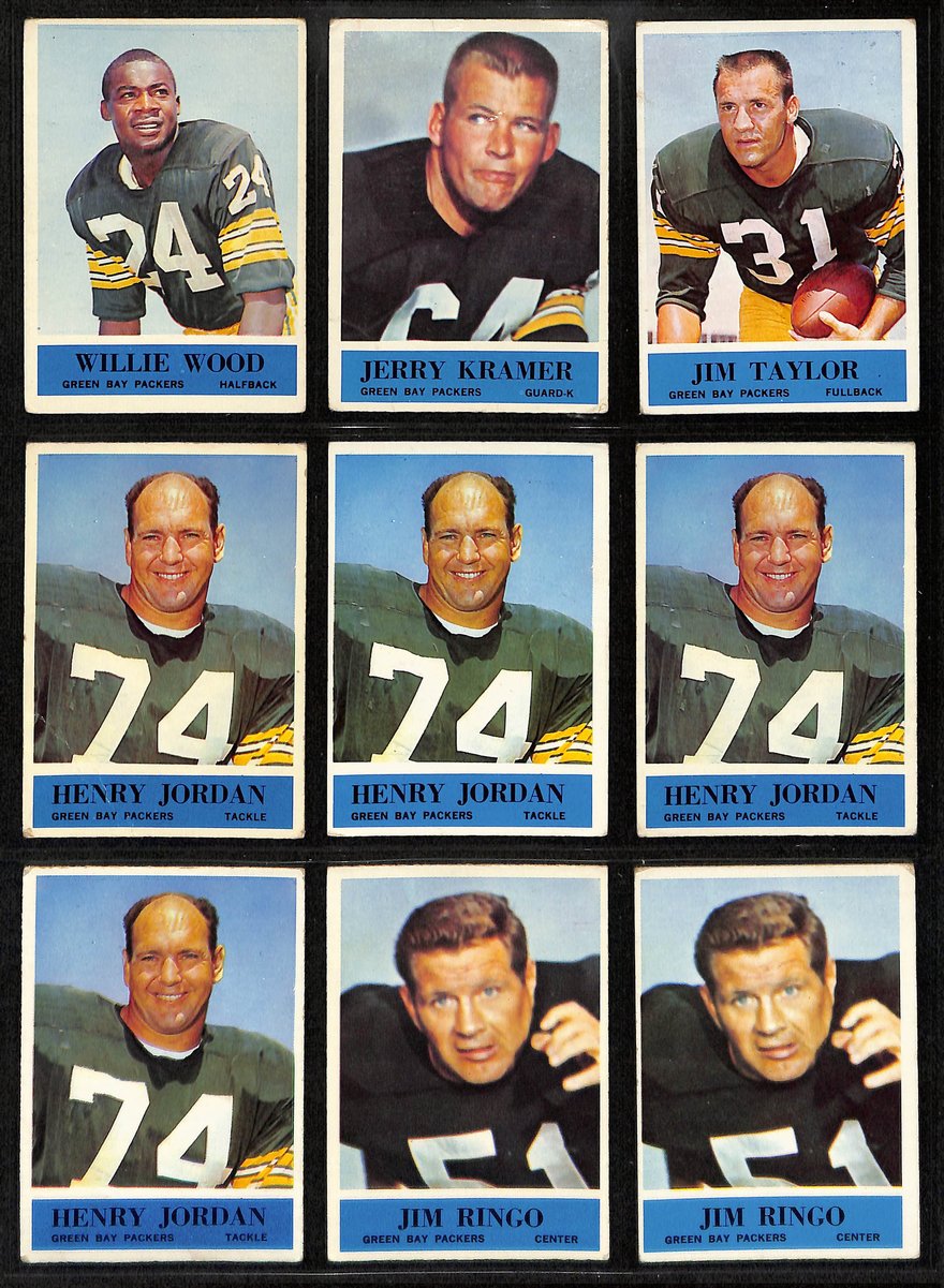 1960s Green Bay Packers Lot of 49 Philadelphia Football Cards 200583