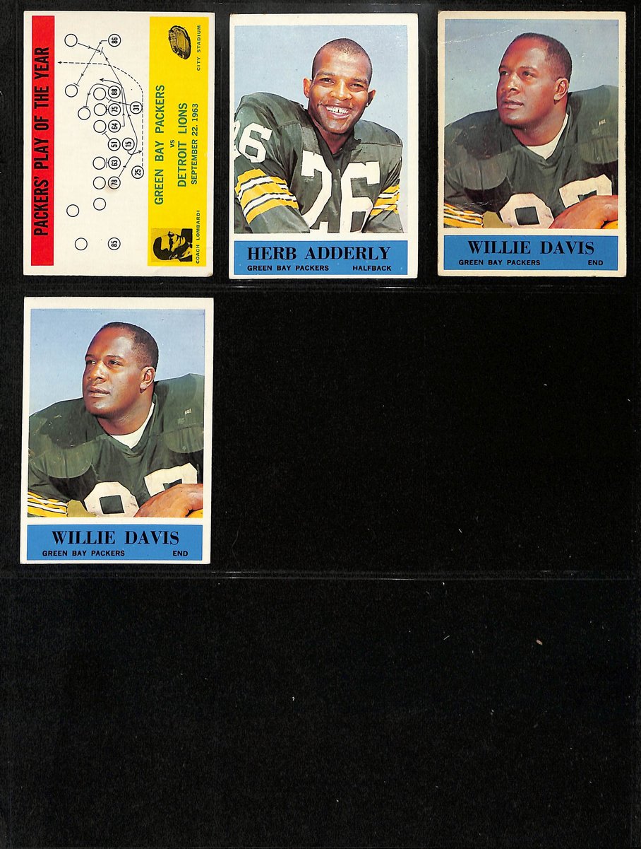 1960s Green Bay Packers Lot of 49 Philadelphia Football Cards 200583