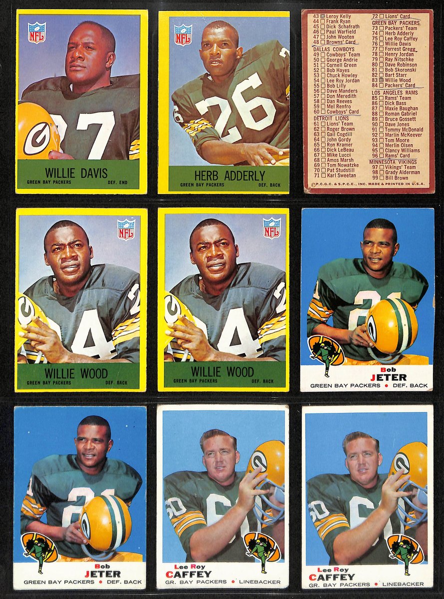 1940s-1960s Green Bay Packers Lot of 56 Football Cards Loaded HOFers 200584
