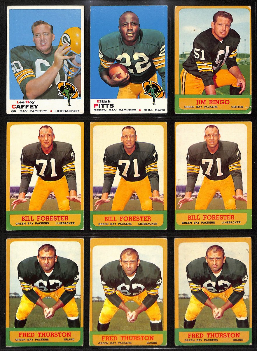 1940s-1960s Green Bay Packers Lot of 56 Football Cards Loaded HOFers 200584