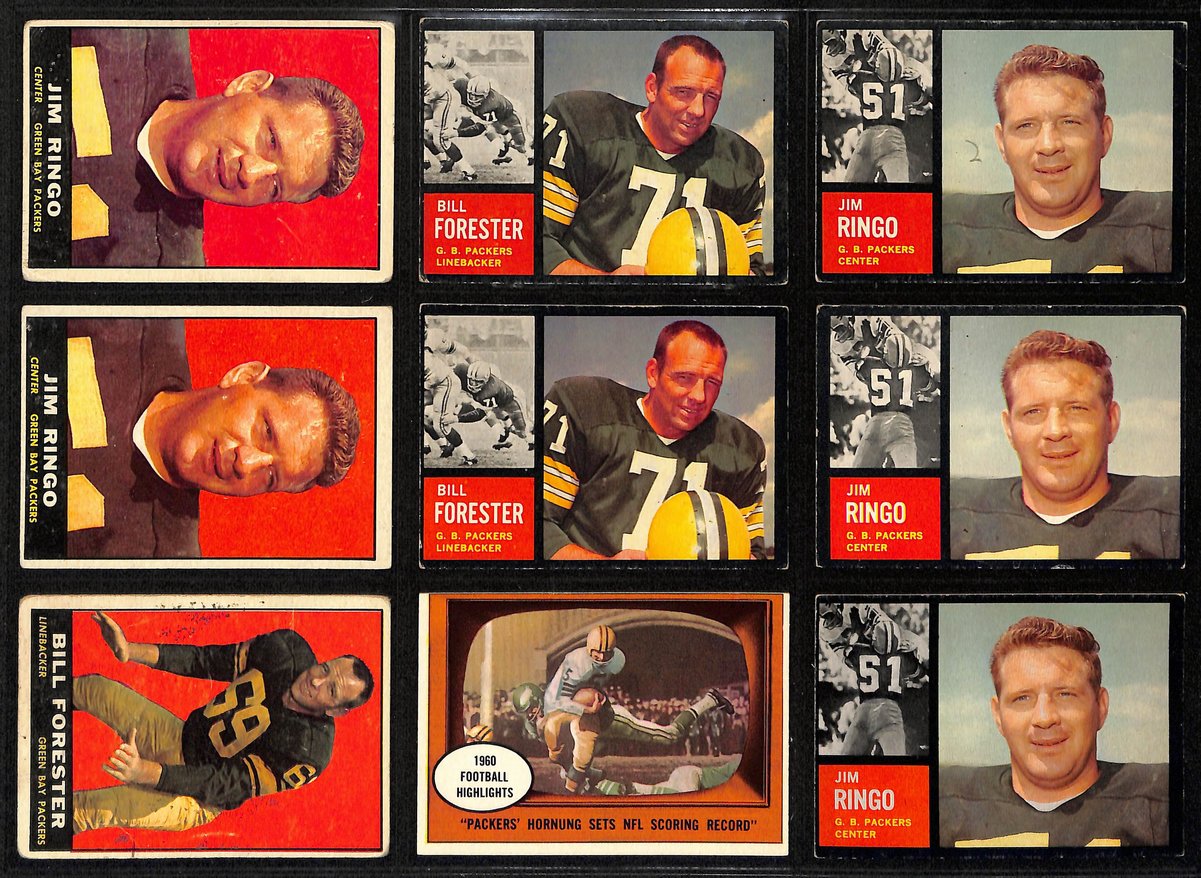 1940s-1960s Green Bay Packers Lot of 56 Football Cards Loaded HOFers 200584