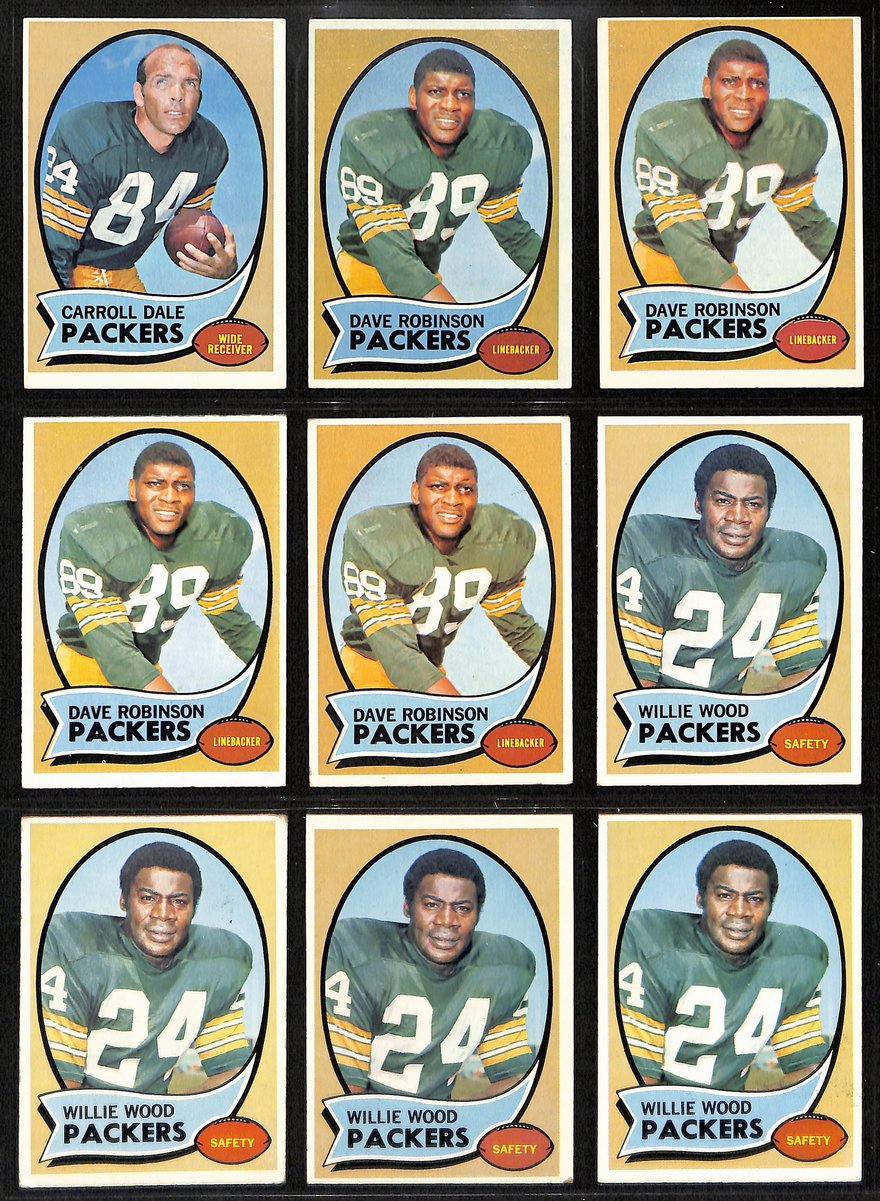 1970s Green Bay Packers Lot of 215 Topps Football Cards LOADED 200585
