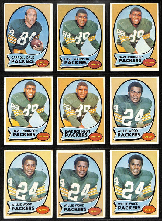 1970s Green Bay Packers Lot of 215 Topps Football Cards LOADED 200585