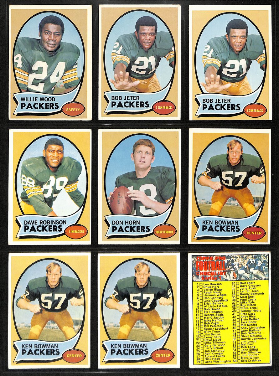 1970s Green Bay Packers Lot of 215 Topps Football Cards LOADED 200585