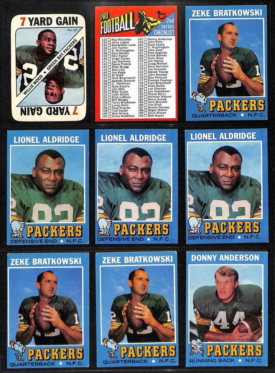 1970s Green Bay Packers Lot of 215 Topps Football Cards LOADED 200585