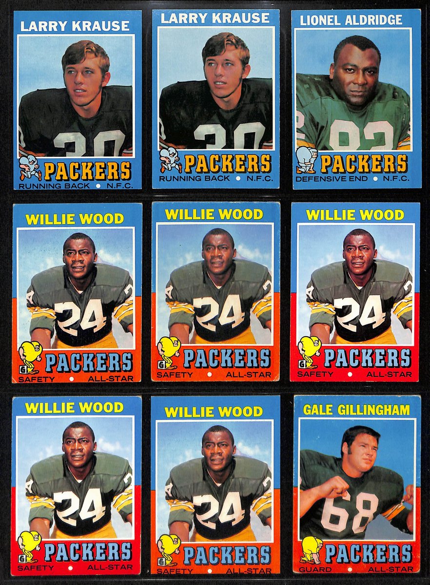 1970s Green Bay Packers Lot of 215 Topps Football Cards LOADED 200585