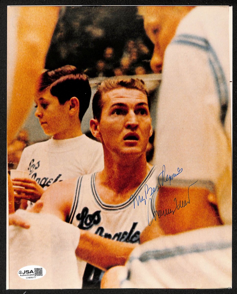 Jerry West HOF Signed/Inscribed 8x10 Photo Los Angeles Lakers JSA 199137