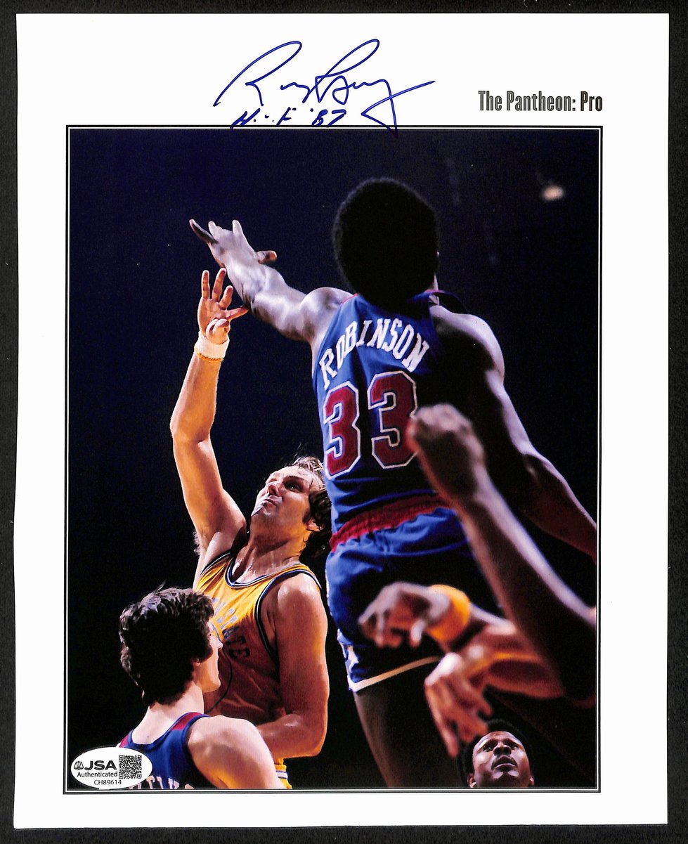 Rick Barry HOF Signed/Inscribed 8x10 Photo Golden State Warriors JSA 199138