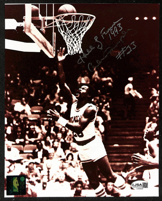 Calvin Murphy HOF Signed/Inscribed 8x10 Photo Houston Rockets JSA 199146