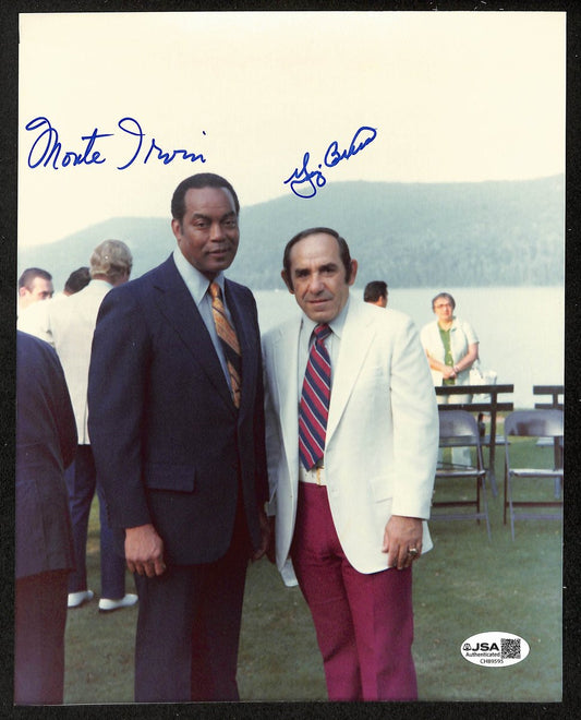 Yogi Berra/Monte Irvin HOF Dual-Signed/Autographed 8x10 Photo JSA 199156
