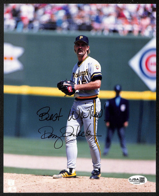Doug Drabek Signed/Inscribed 8x10 Photo Pittsburgh Pirates JSA 199159
