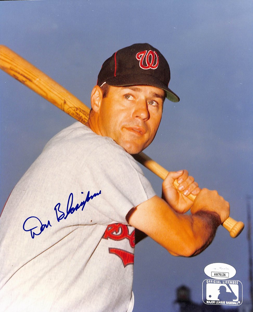 Don Blasingame Signed/Auto 8x10 Photo Washington Senators JSA 200244