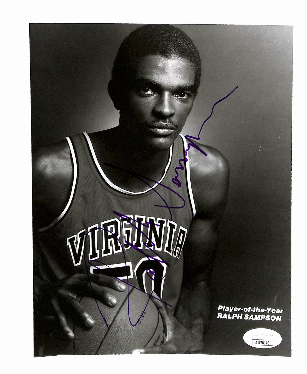 Ralph Sampson Signed/Auto 8x10 B/W Photo University of Virginia JSA 200249